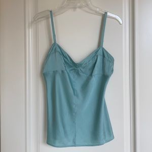 Light blue/green silk camisole - size Small
